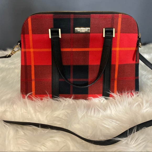 Kate Spade Plaid Red purse - Picture 3 of 4